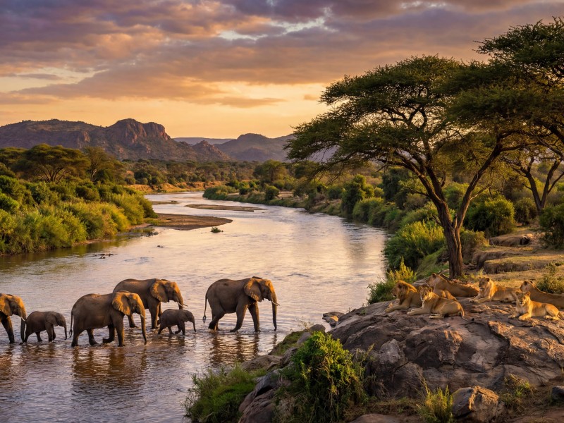 Safari Sambia (KI Visualisierung)
